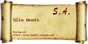Süle Anett névjegykártya